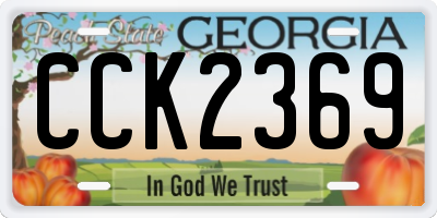 GA license plate CCK2369