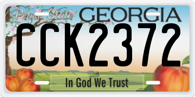 GA license plate CCK2372