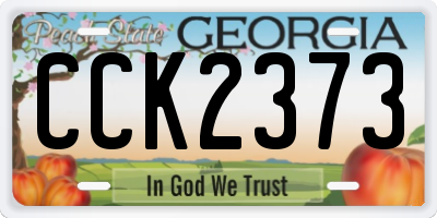 GA license plate CCK2373