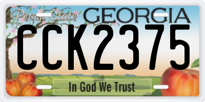 GA license plate CCK2375