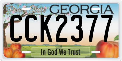 GA license plate CCK2377