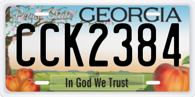 GA license plate CCK2384