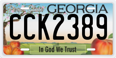 GA license plate CCK2389