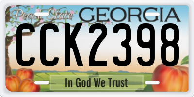GA license plate CCK2398
