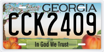 GA license plate CCK2409
