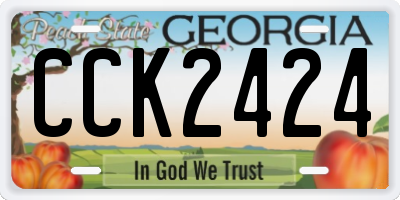 GA license plate CCK2424