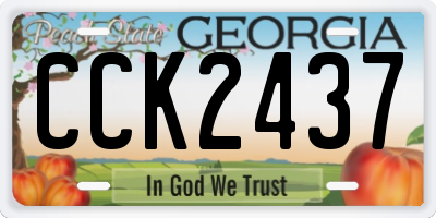 GA license plate CCK2437