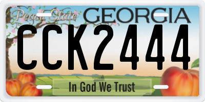 GA license plate CCK2444