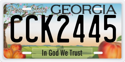 GA license plate CCK2445