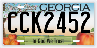GA license plate CCK2452