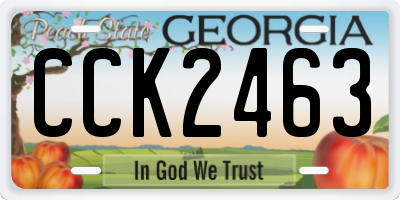GA license plate CCK2463