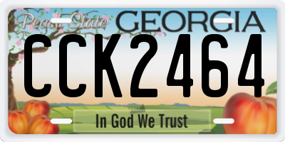 GA license plate CCK2464