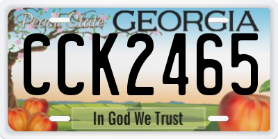 GA license plate CCK2465