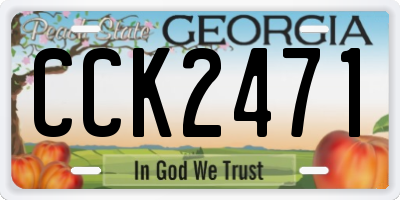 GA license plate CCK2471