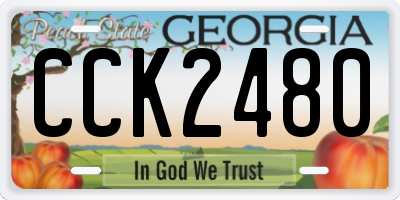 GA license plate CCK2480