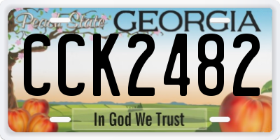 GA license plate CCK2482