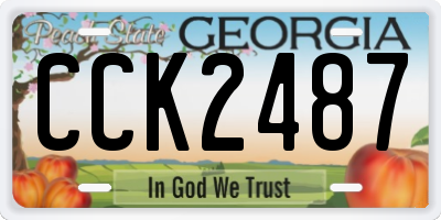 GA license plate CCK2487