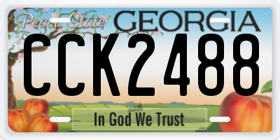 GA license plate CCK2488