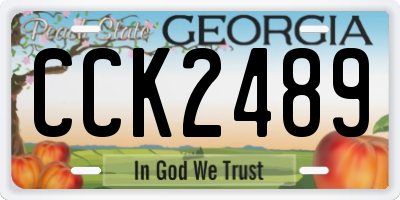 GA license plate CCK2489