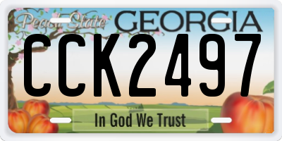 GA license plate CCK2497