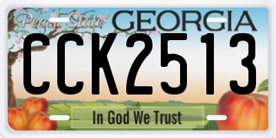 GA license plate CCK2513
