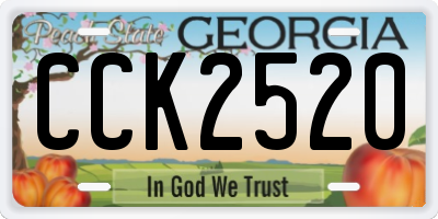 GA license plate CCK2520
