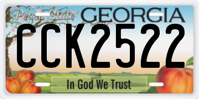 GA license plate CCK2522