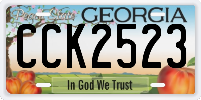 GA license plate CCK2523
