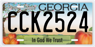 GA license plate CCK2524
