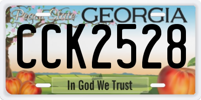 GA license plate CCK2528
