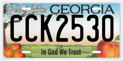 GA license plate CCK2530