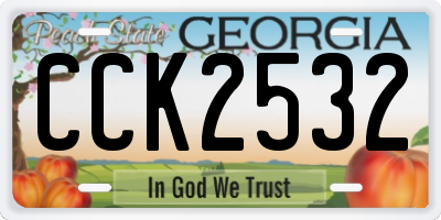 GA license plate CCK2532