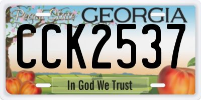 GA license plate CCK2537