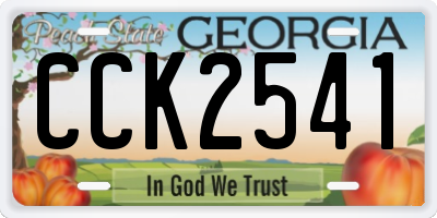 GA license plate CCK2541