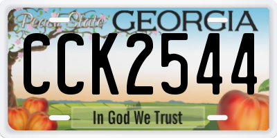 GA license plate CCK2544