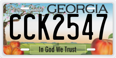 GA license plate CCK2547
