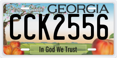 GA license plate CCK2556