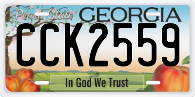 GA license plate CCK2559