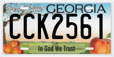 GA license plate CCK2561