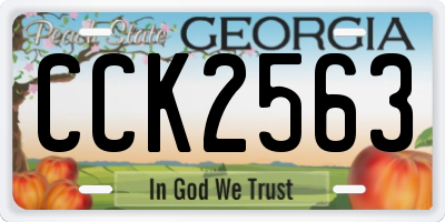 GA license plate CCK2563