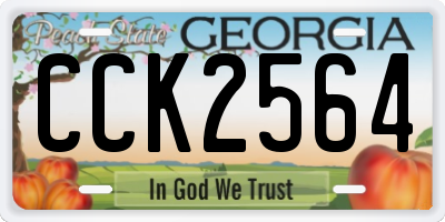 GA license plate CCK2564