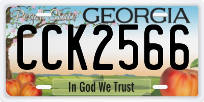 GA license plate CCK2566
