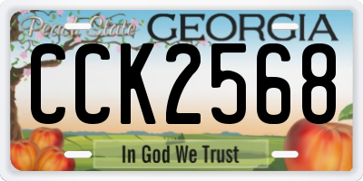 GA license plate CCK2568