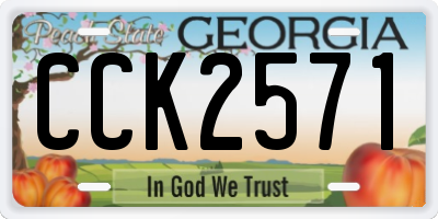 GA license plate CCK2571