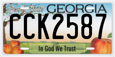 GA license plate CCK2587