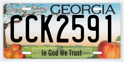 GA license plate CCK2591