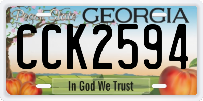 GA license plate CCK2594