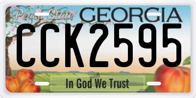 GA license plate CCK2595
