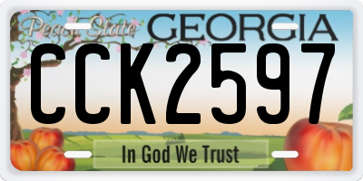 GA license plate CCK2597