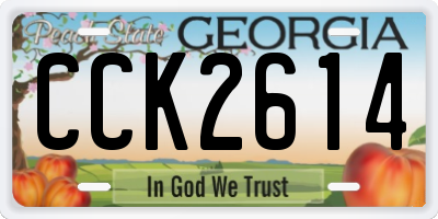 GA license plate CCK2614